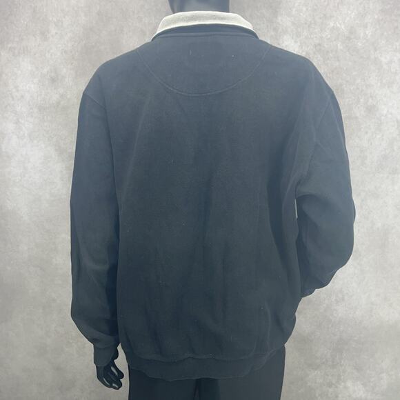 Fripp Island Golf Resort 100% Cotton Men XL 1/4 Zip Pull Over Black Austins Inc - Picture 5 of 7